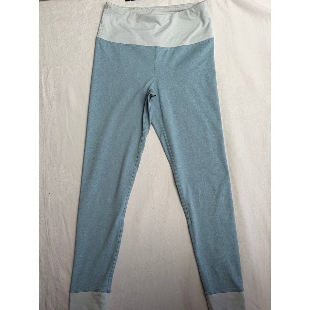 Kyodan Womens Blue Heathered High Rise Activewear Leggings Size Small